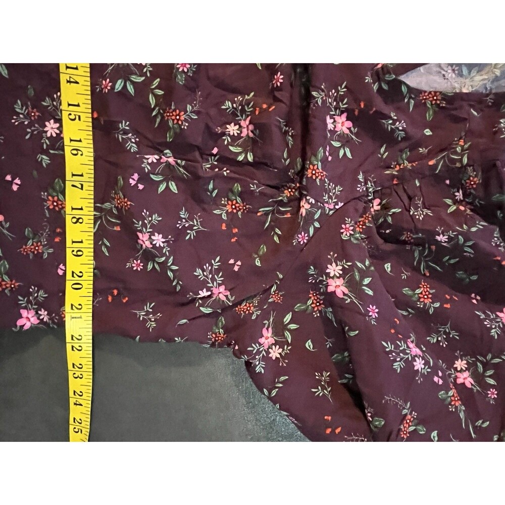 Old Navy Purple Floral Smocked Open Back Maxi Dress Purple 2X NWT - Picture 12 of 14